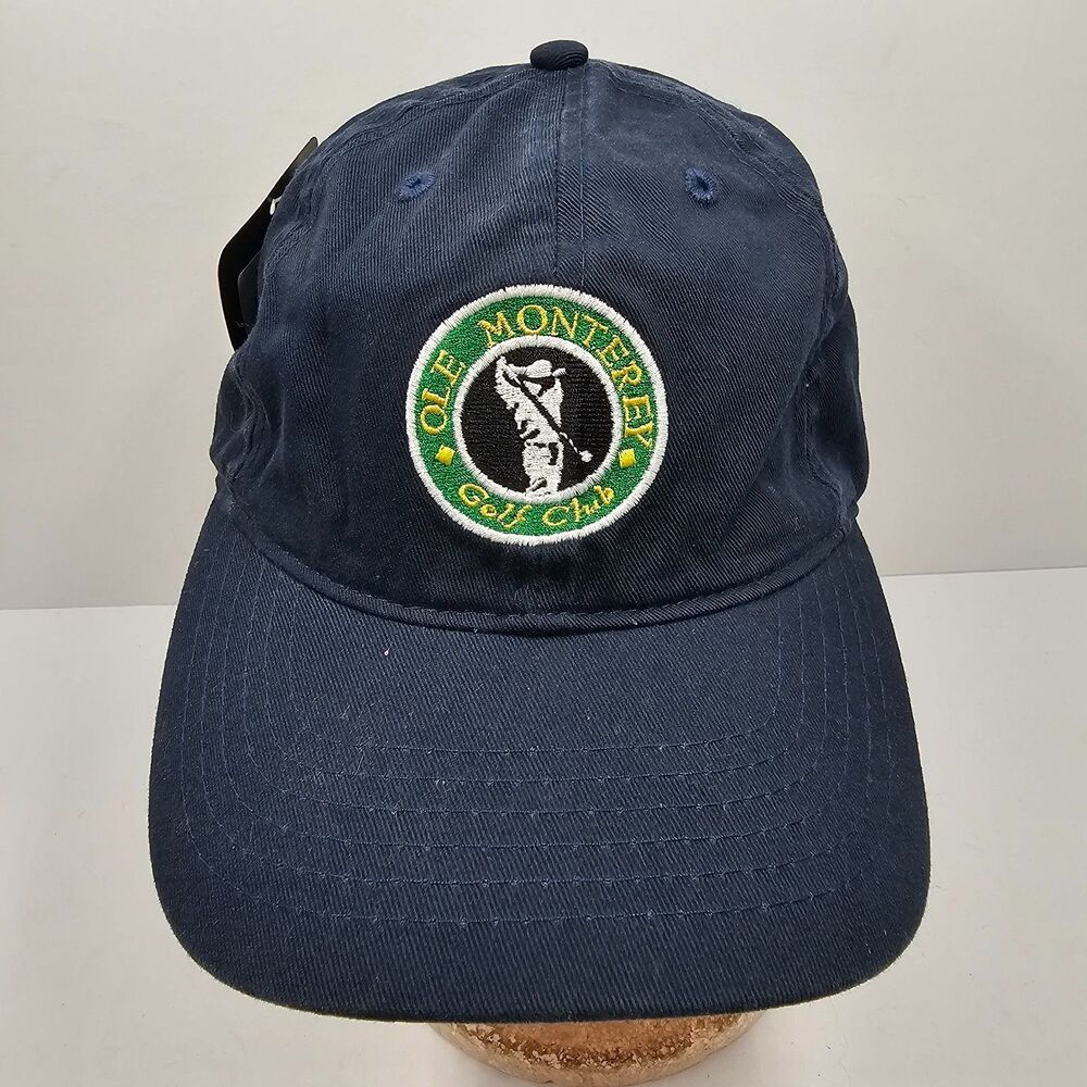 NWT Monterey Golf Club Ole Monterey Navy Blue Bridgestone Golf Hat Strapback New